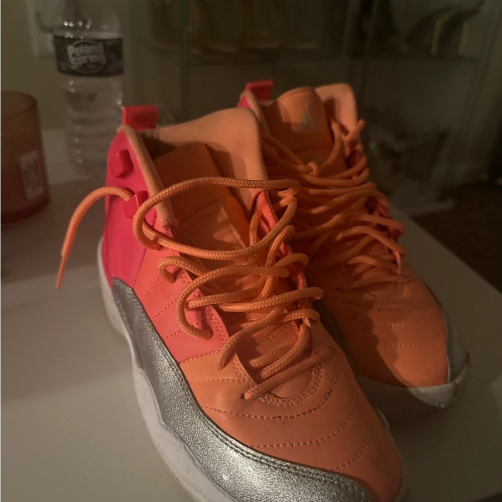 Jordan Women's Sneakers - Orange and Silver
